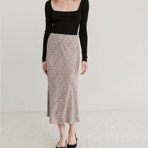 NWOT Jenni Kayne Leopard Slip Skirt